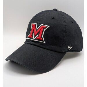 Miami University Ohio Redhawks YOUTH KIDS Strap Back Hat Cap Black '47 Brand